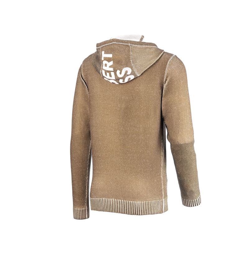 Trička, svetry & košile: Pletený svetr s kapucí e.s.iconic + mandlově hnědá 6