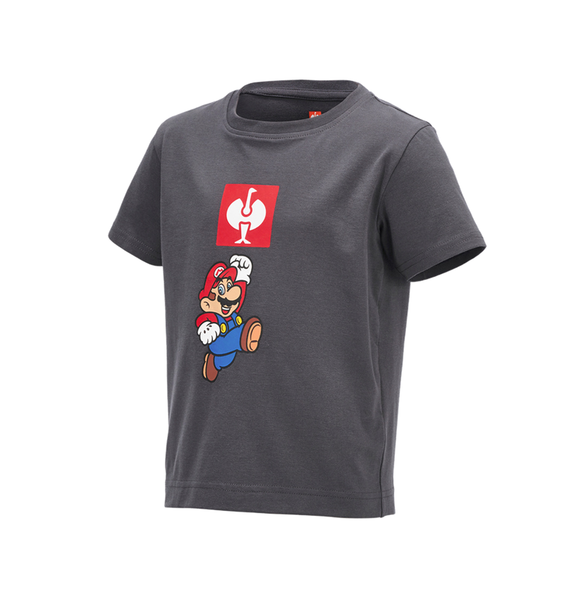 Trička | Svetry | Košile: Dětské triko Super Mario + antracit 1