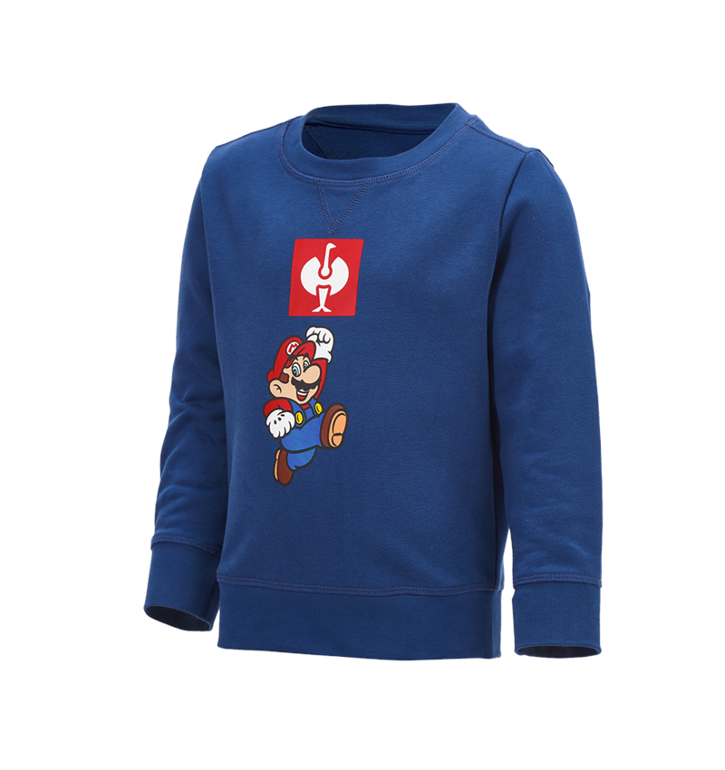 Trička | Svetry | Košile: Dětská mikina Super Mario + alkalická modrá 1