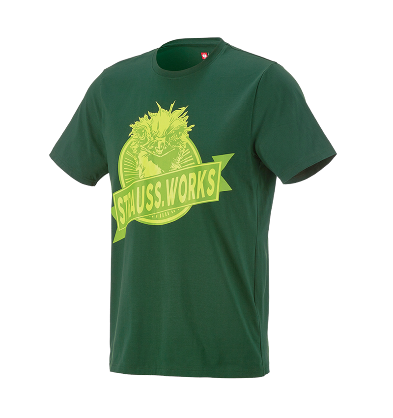 Trička, svetry & košile: e.s. Tričko strauss works + zelená