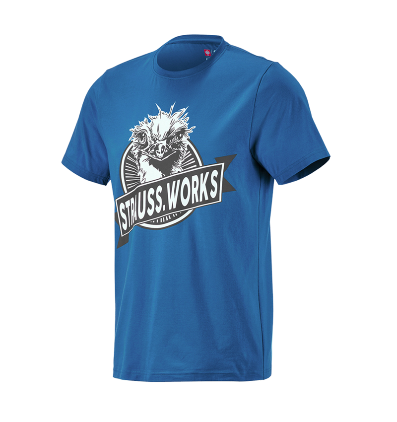 Trička, svetry & košile: e.s. Tričko strauss works + enciánově modrá
