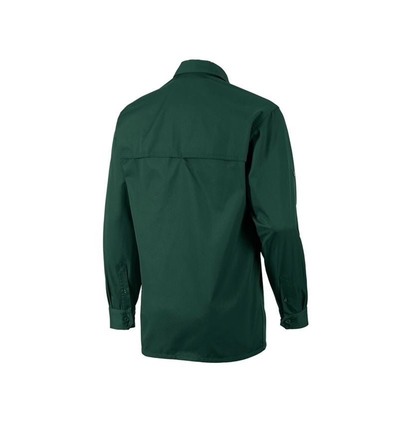 Trička, svetry & košile: Pracovní košile e.s.classic, dlouhý rukáv + zelená 1