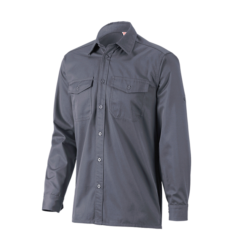 Trička, svetry & košile: Pracovní košile e.s.classic, dlouhý rukáv + šedá 2