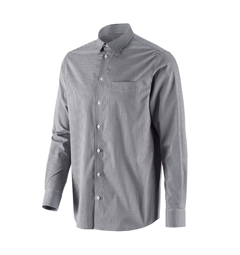 Trička, svetry & košile: e.s. Business košile cotton stretch, comfort fit + černá károvaná 4