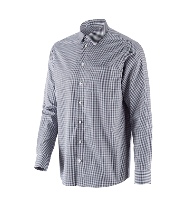 Trička, svetry & košile: e.s. Business košile cotton stretch, comfort fit + tmavomodrá károvaná 4