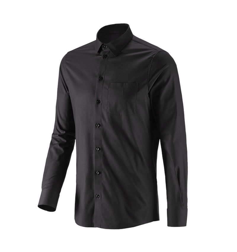 Trička, svetry & košile: e.s. Business košile cotton stretch, slim fit + černá 4