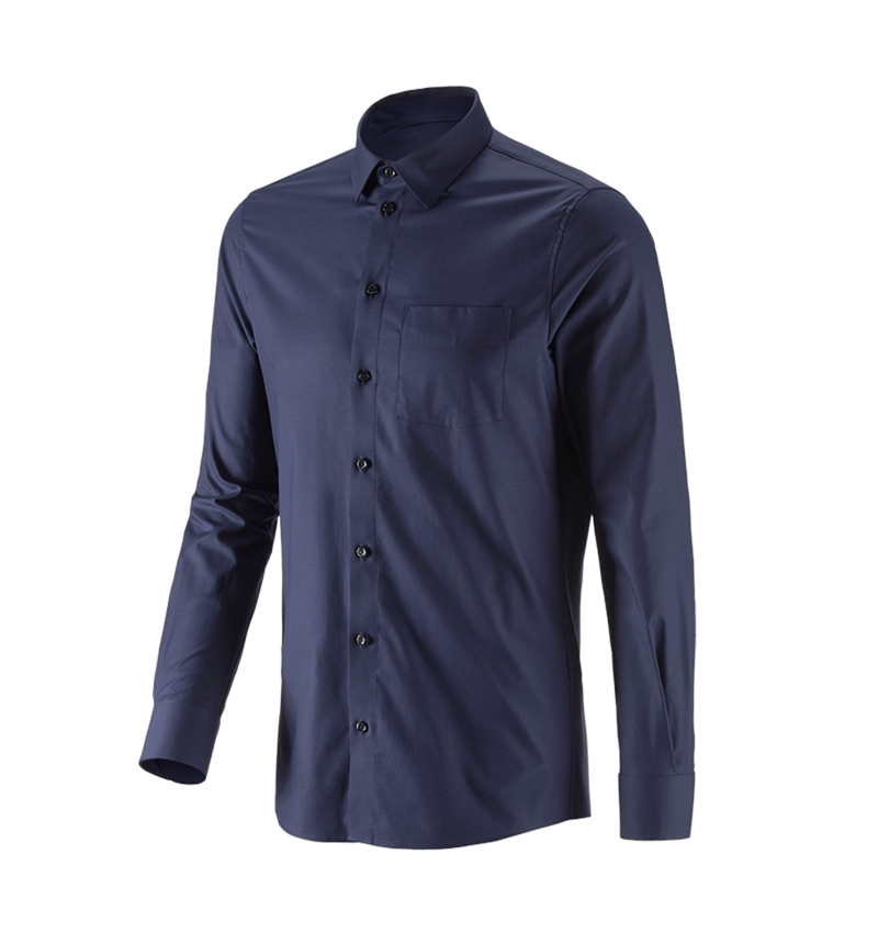 Trička, svetry & košile: e.s. Business košile cotton stretch, slim fit + tmavomodrá 4