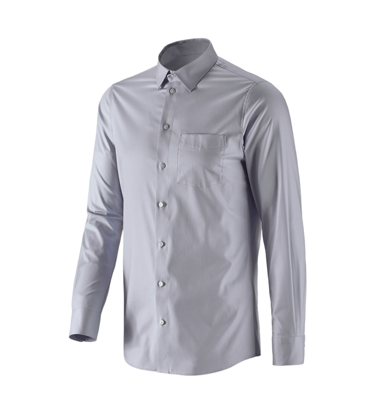 Trička, svetry & košile: e.s. Business košile cotton stretch, slim fit + mlhavě šedá 4