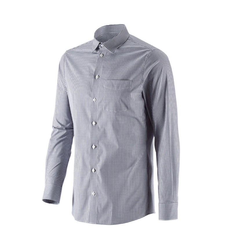 Trička, svetry & košile: e.s. Business košile cotton stretch, slim fit + tmavomodrá károvaná 2
