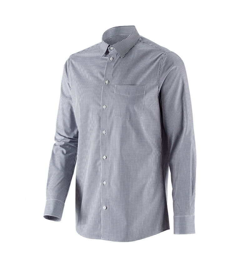 Trička, svetry & košile: e.s. Business košile cotton stretch, regular fit + tmavomodrá károvaná 4
