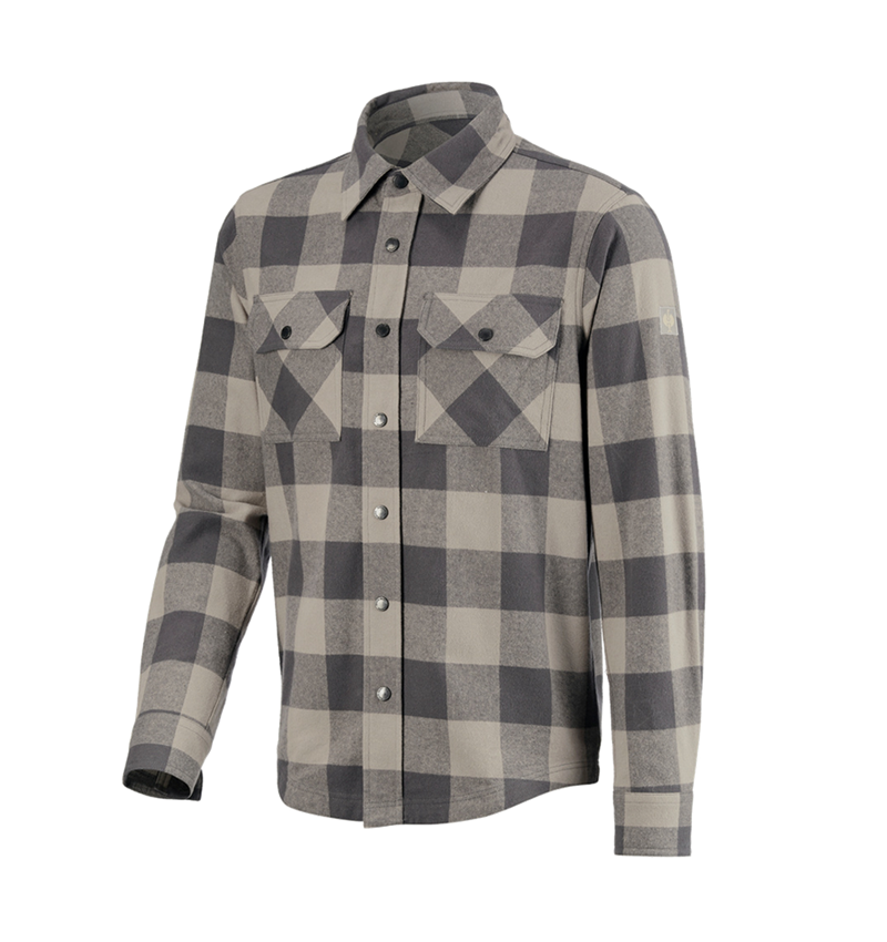 Trička, svetry & košile: Kostkovaná košile e.s.iconic + delfíní šedá/karbonová šedá 3