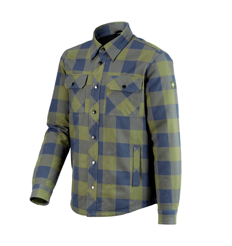 Trička, svetry & košile: Celoroční  kostkovaná košile e.s.iconic + horská zelená/oxidově modrá 5