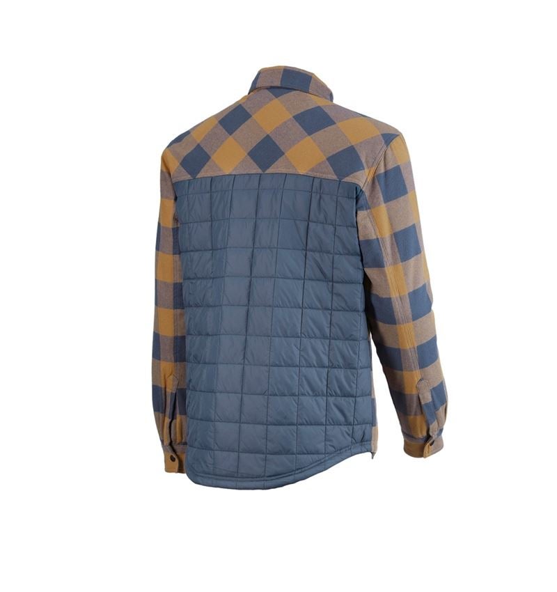 Trička, svetry & košile: Celoroční  kostkovaná košile e.s.iconic + mandlově hnědá/oxidově modrá 5