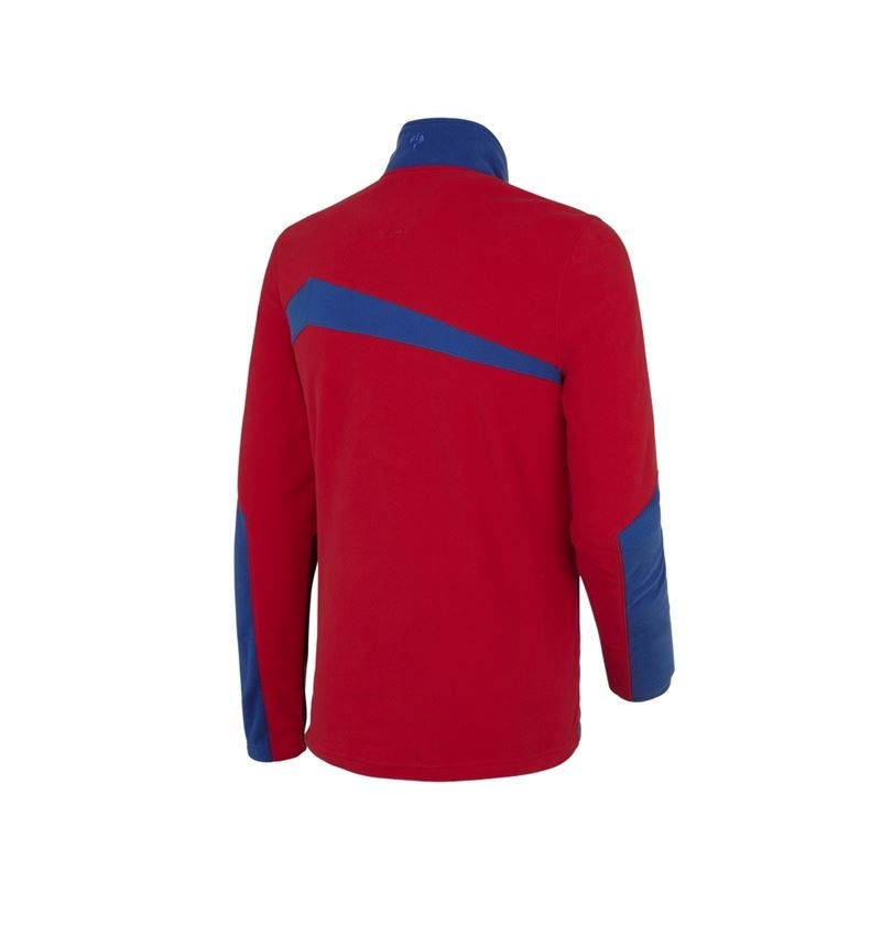 Trička, svetry & košile: Fleecový troyer e.s.motion 2020 + ohnivě červená/modrá chrpa 3