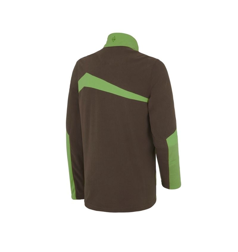 Trička, svetry & košile: Fleecový troyer e.s.motion 2020 + kaštan/mořská zelená 3