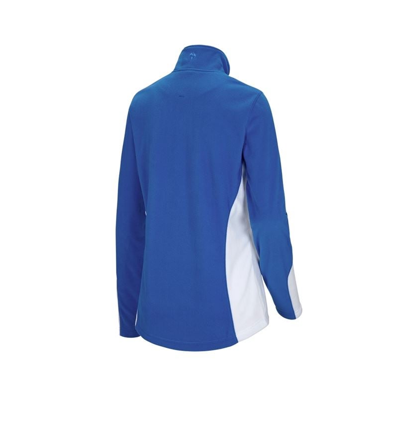 Trička | Svetry | Košile: Fleecový troyer e.s.motion 2020, dámská + bílá/enciánově modrá 3