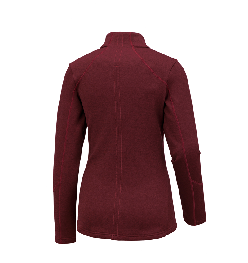 Trička | Svetry | Košile: e.s. Funkční mikina na zip melange, dámské + rubínová melanž 1