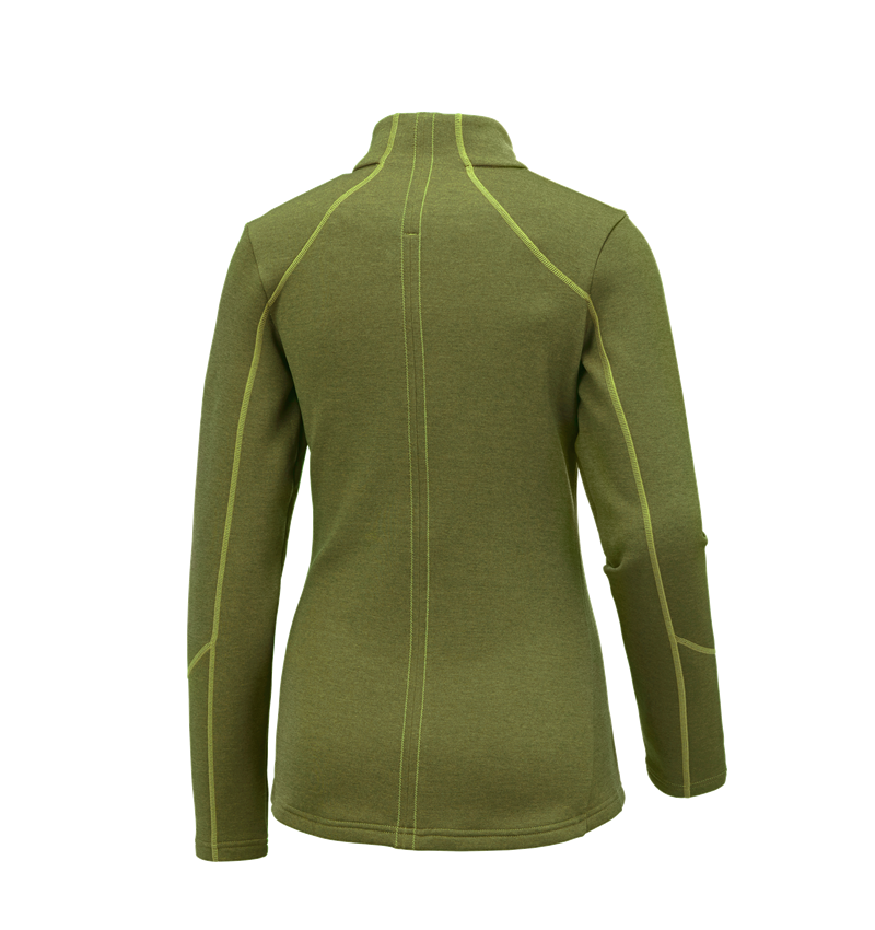Trička | Svetry | Košile: e.s. Funkční mikina na zip melange, dámské + májové zelená melanž 1