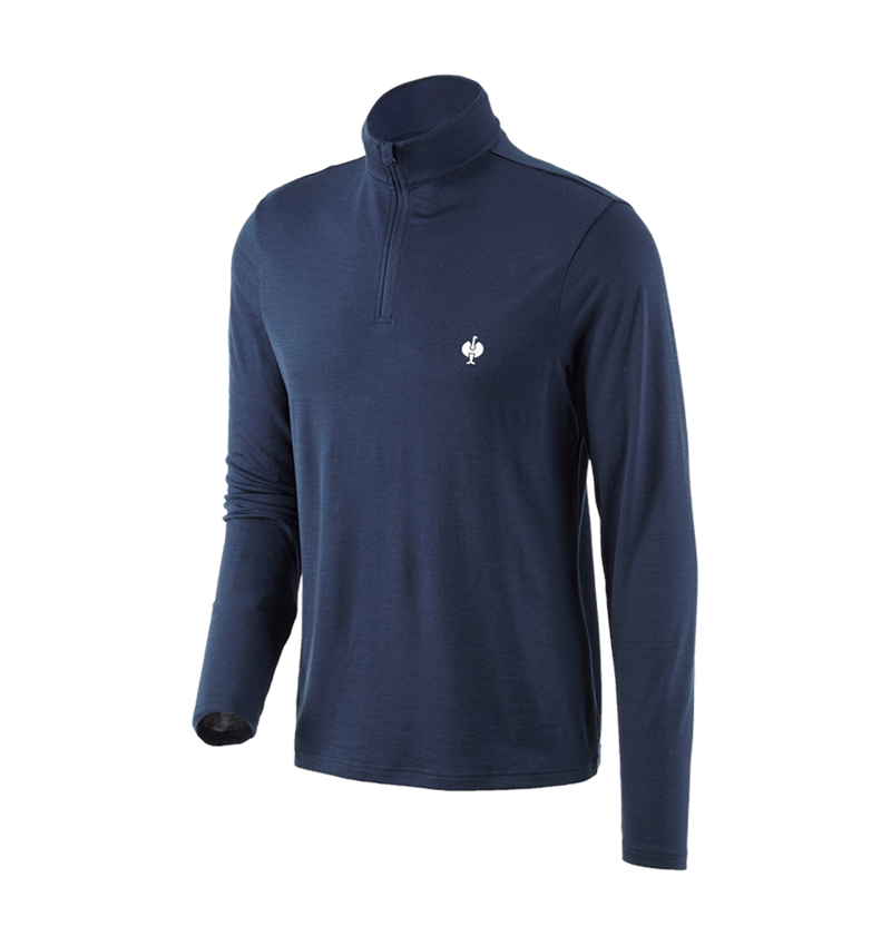 Trička, svetry & košile: Troyer Merino e.s.trail + hlubinná modrá/bílá 3