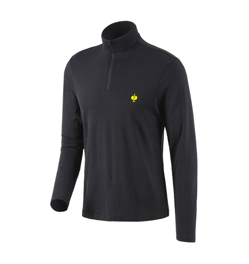 Trička, svetry & košile: Troyer Merino e.s.trail + černá/acidově žlutá 2