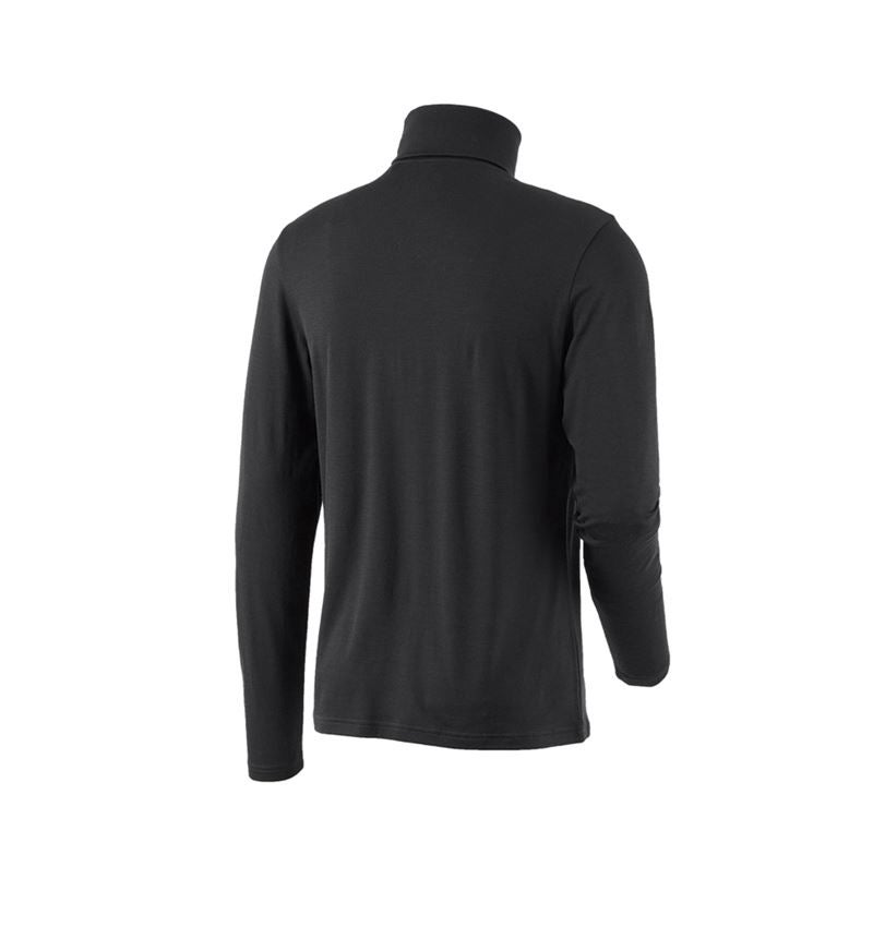 Trička, svetry & košile: Triko s rolákem Merino e.s.trail + černá/acidově žlutá 3