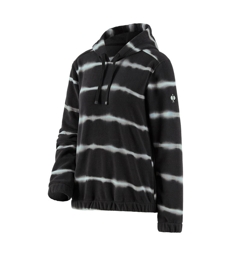 Trička | Svetry | Košile: Fleecová mikina s kapuci tie-dye e.s.motion ten,da + oxidově černá/magnetická šedá