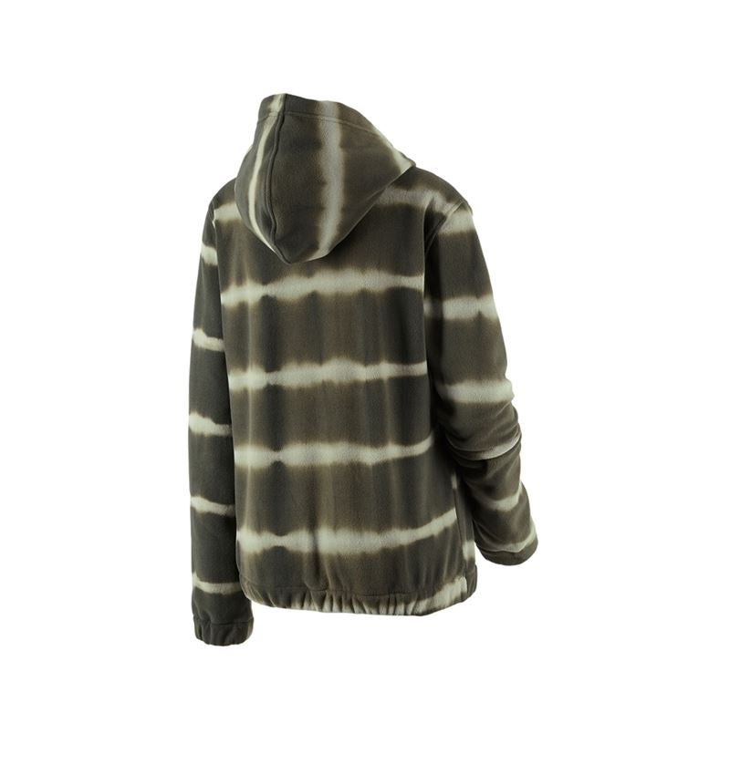 Trička | Svetry | Košile: Fleecová mikina s kapuci tie-dye e.s.motion ten,da + maskovací zelená/rašelinová zelená 4