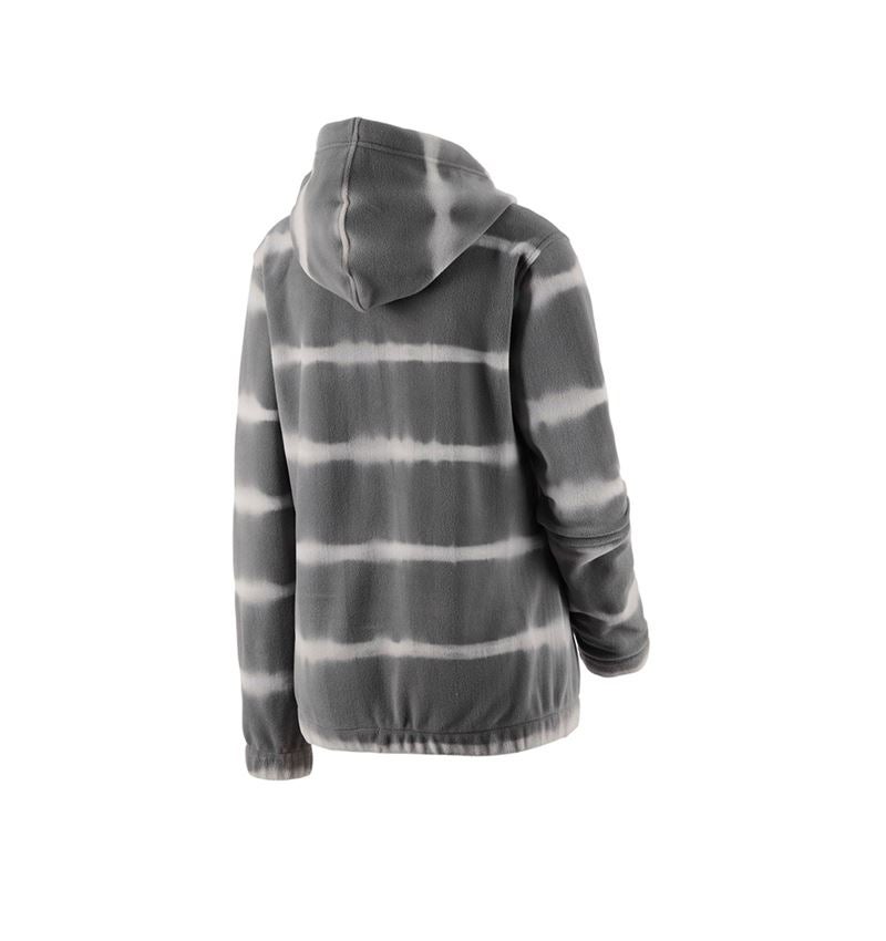 Trička | Svetry | Košile: Fleecová mikina s kapuci tie-dye e.s.motion ten,da + granitová/opálově šedá 4