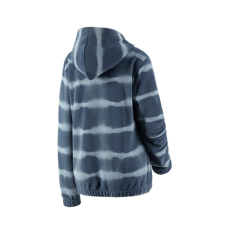 Trička | Svetry | Košile: Fleecová mikina s kapuci tie-dye e.s.motion ten,da + břidlicová modrá/kouřově modrá 3