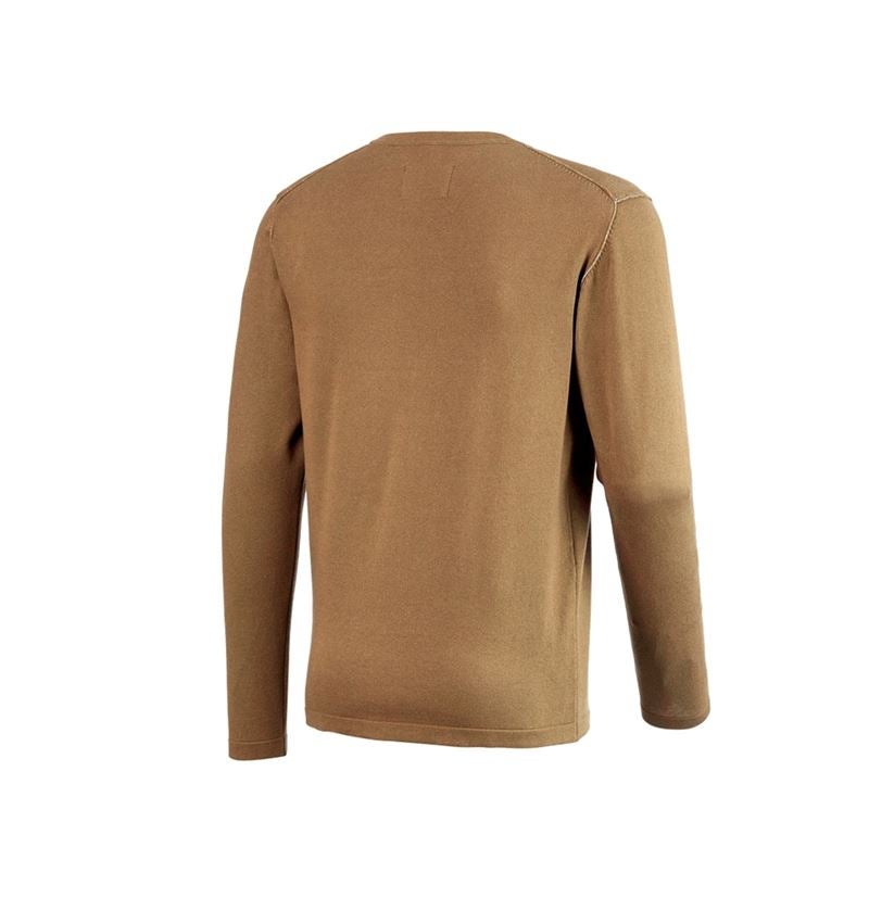 Trička, svetry & košile: Pletený svetr e.s.iconic + mandlově hnědá 9