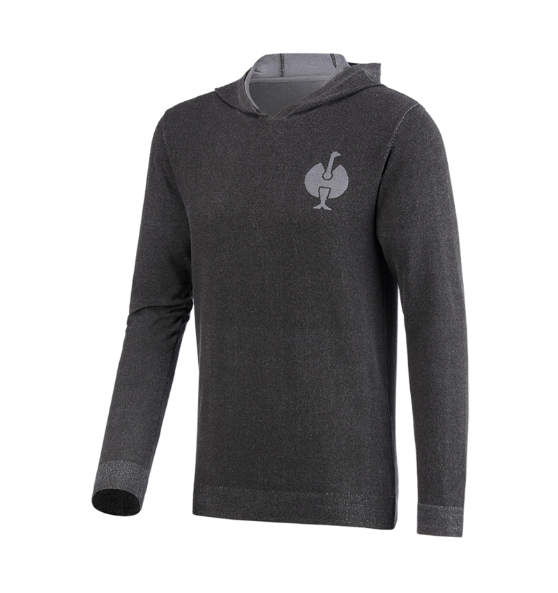 Trička | Svetry | Košile: e.s. Mikina s kapucí homewear + černá 3