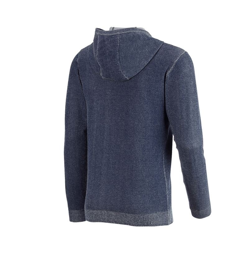 Trička | Svetry | Košile: e.s. Mikina s kapucí homewear + hlubinněmodrá 2
