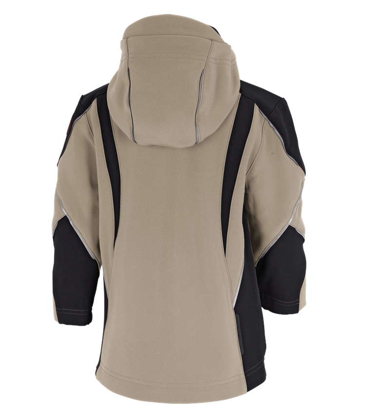 Bundy: Softshellová bunda e.s.vision, dětská + jíl/černá 3