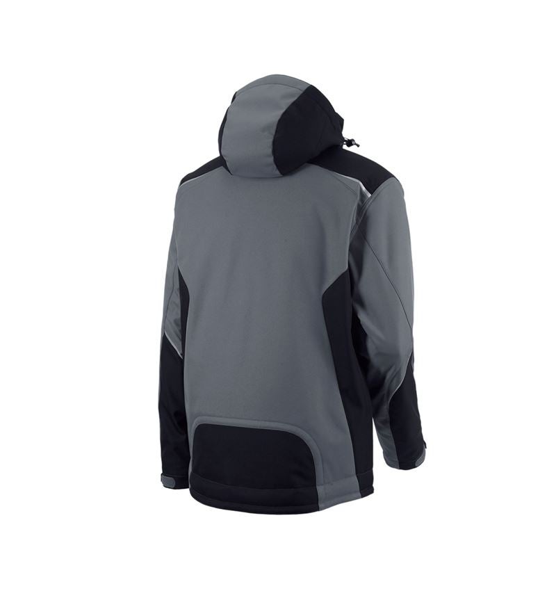 Pracovní bundy: Softshellová bunda e.s.motion + šedá/černá 3
