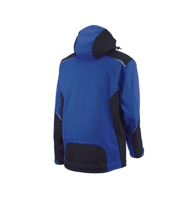 Pracovní bundy: Softshellová bunda e.s.motion + modrá chrpa/černá 3