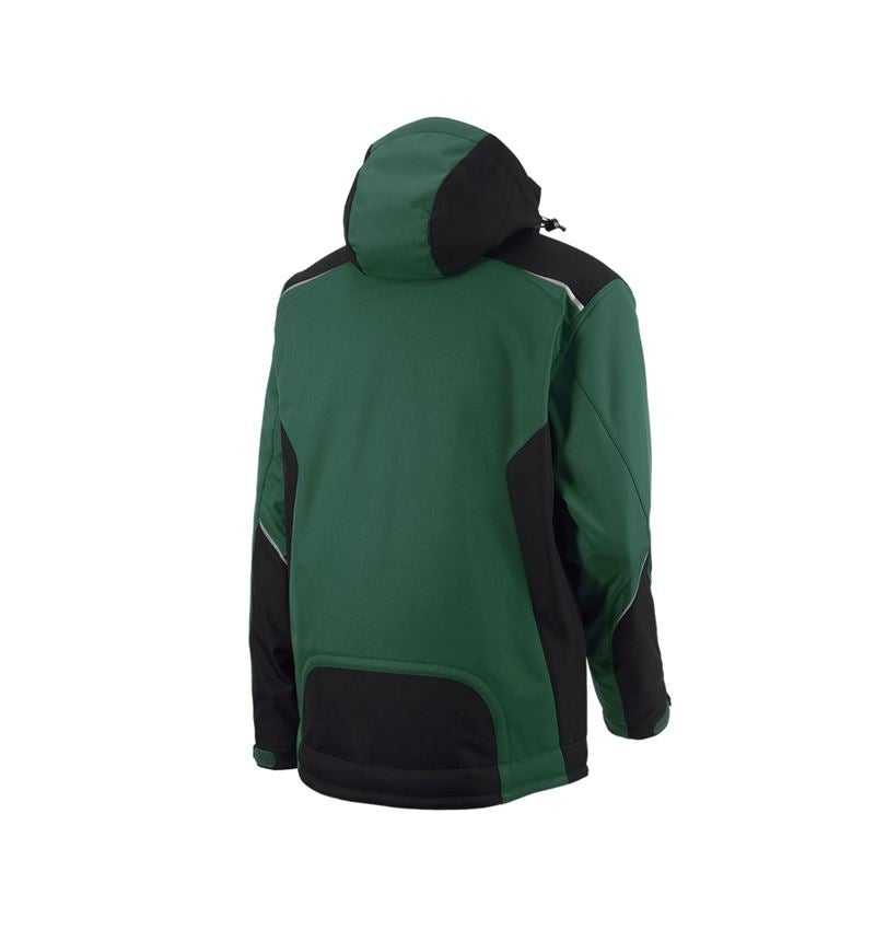 Pracovní bundy: Softshellová bunda e.s.motion + zelená/černá 3