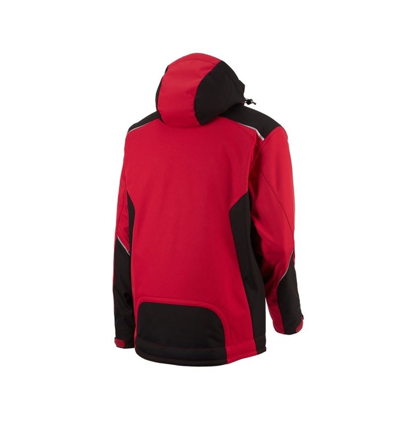 Pracovní bundy: Softshellová bunda e.s.motion + červená/černá 3