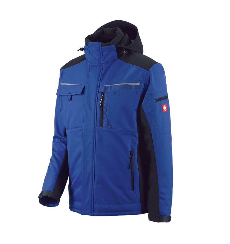 Pracovní bundy: Softshellová bunda e.s.motion + modrá chrpa/černá 2