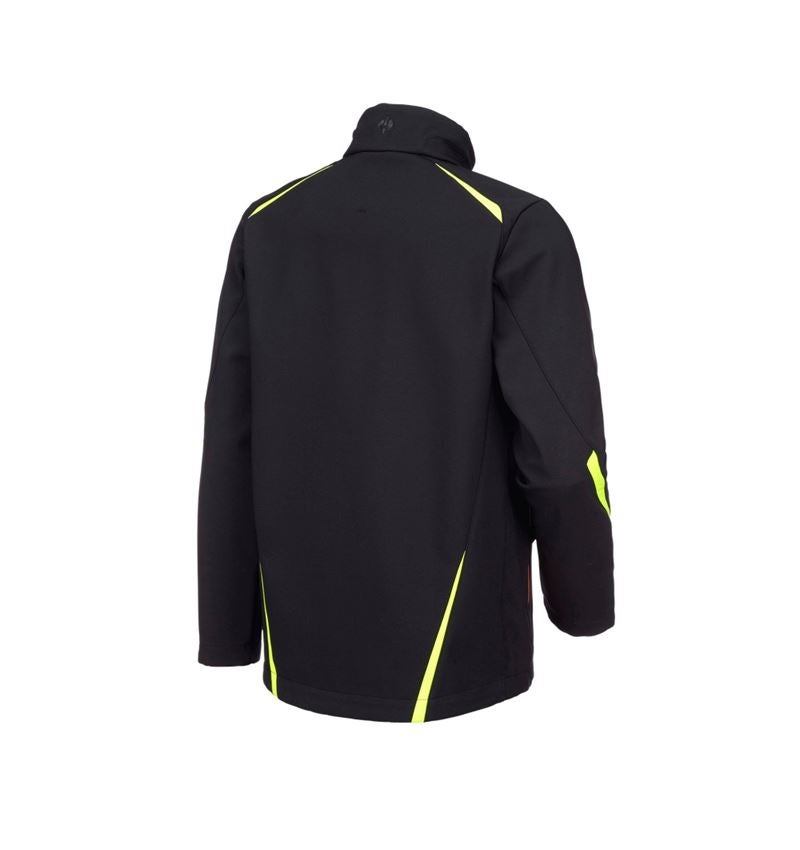 Pracovní bundy: Softshellová bunda e.s.motion 2020 + černá/výstražná žlutá/výstražná oranžová 3