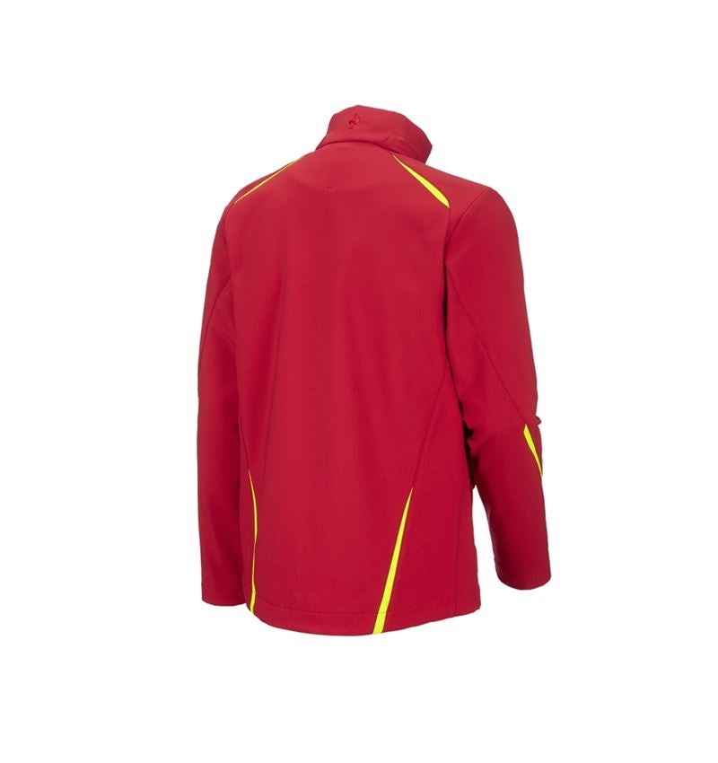 Pracovní bundy: Softshellová bunda e.s.motion 2020 + ohnivě červená/výstražná žlutá 4