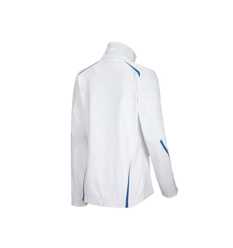 Pracovní bundy: Softshellová bunda e.s.motion 2020, dámská + bílá/enciánově modrá 3