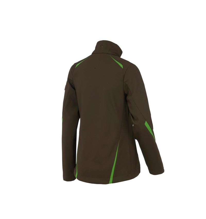 Pracovní bundy: Softshellová bunda e.s.motion 2020, dámská + kaštan/mořská zelená 3