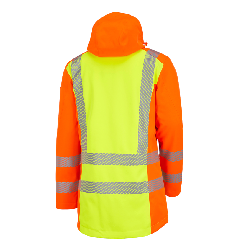 Pracovní bundy: Výstražná funkční parka e.s.motion 2020 + výstražná žlutá/výstražná oranžová 3