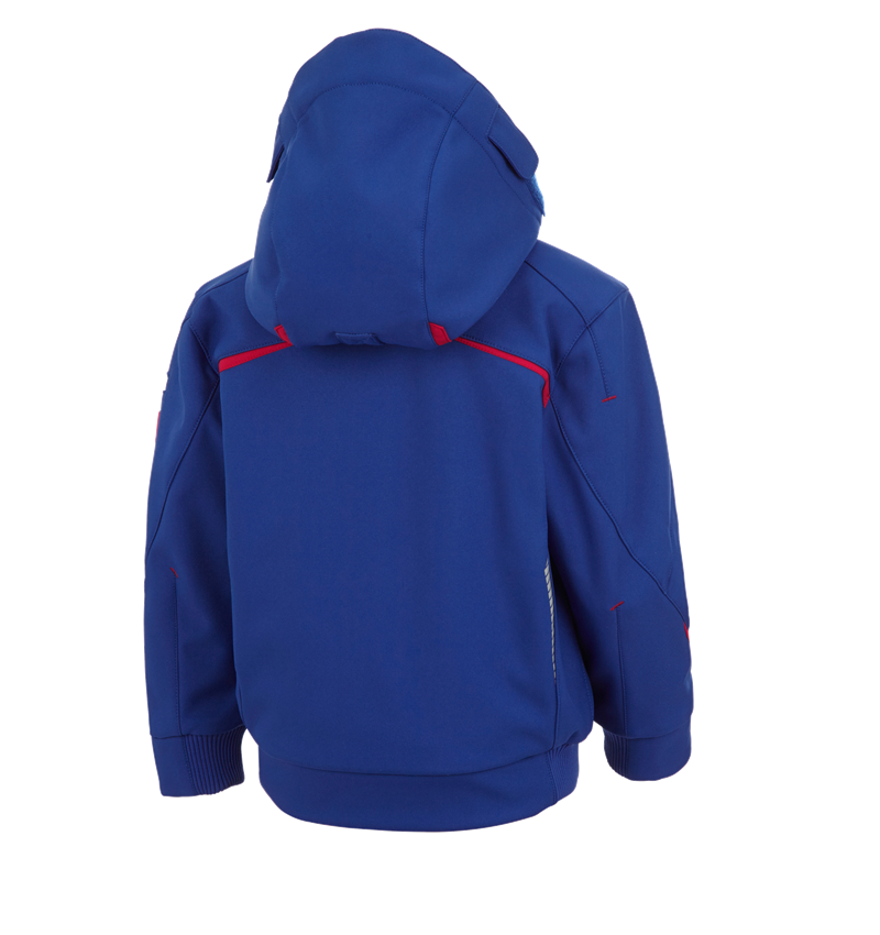 Chlad: Zimní softshellová bunda e.s.motion 2020, dětská + modrá chrpa/ohnivě červená 1
