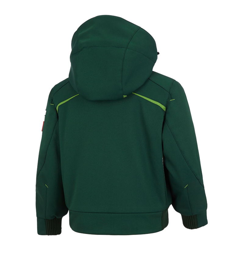 Bundy: Zimní softshellová bunda e.s.motion 2020, dětská + zelená/mořská zelená 3