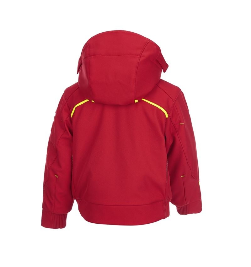 Chlad: Zimní softshellová bunda e.s.motion 2020, dětská + ohnivě červená/výstražná žlutá 3