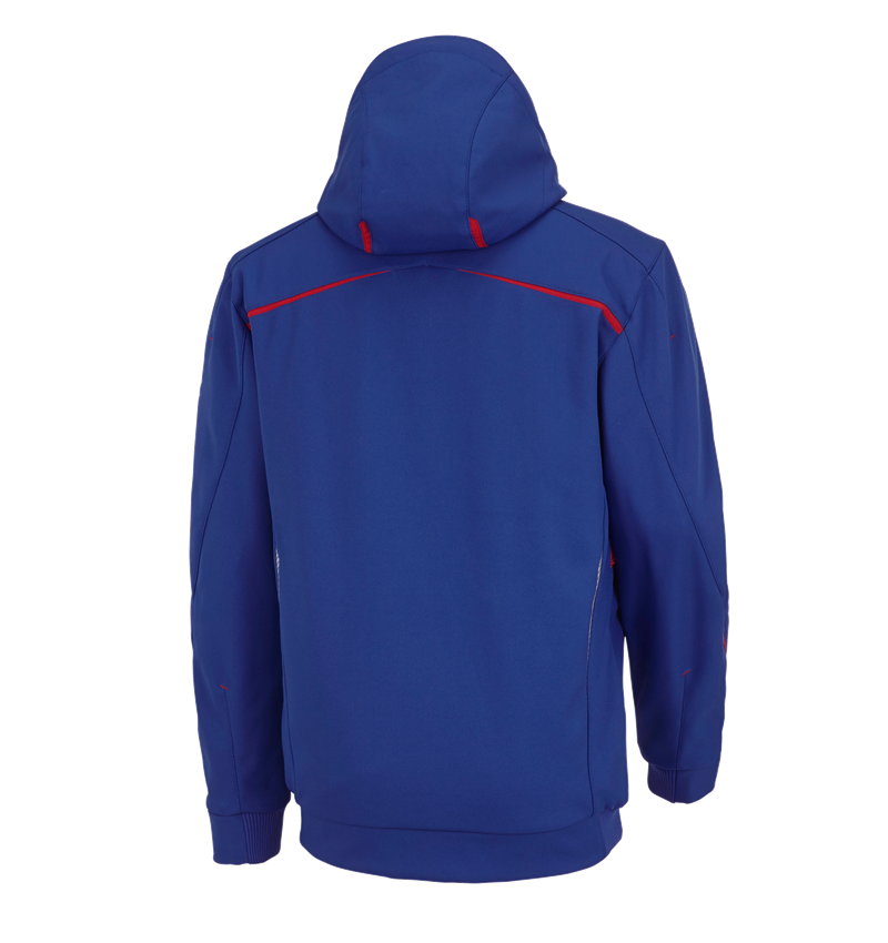 Chlad: Zimní softshellová bunda e.s.motion 2020, pánská + modrá chrpa/ohnivě červená 3