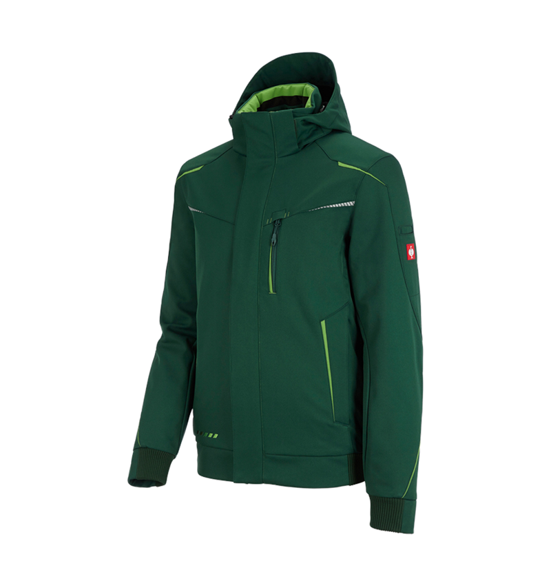 Chlad: Zimní softshellová bunda e.s.motion 2020, pánská + zelená/mořská zelená 2