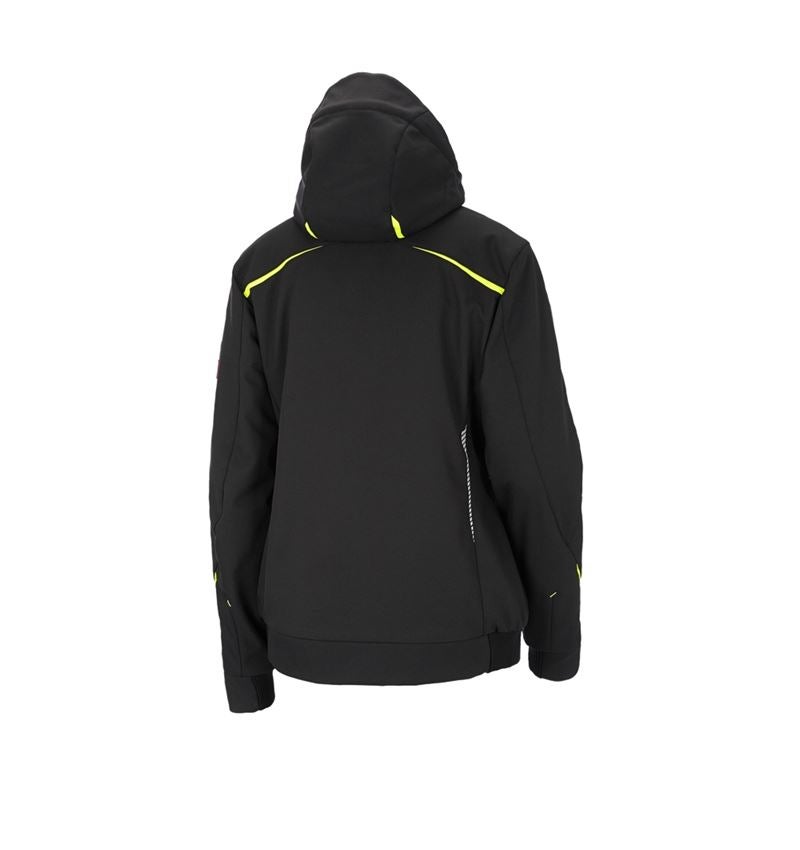 Instalatéři: Zimní softshellová bunda e.s.motion 2020, dámská + černá/výstražná žlutá/výstražná oranžová 4