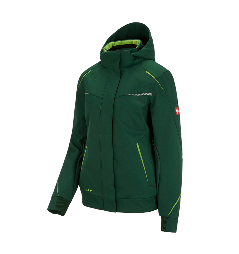 Pracovní bundy: Zimní softshellová bunda e.s.motion 2020, dámská + zelená/mořská zelená 2